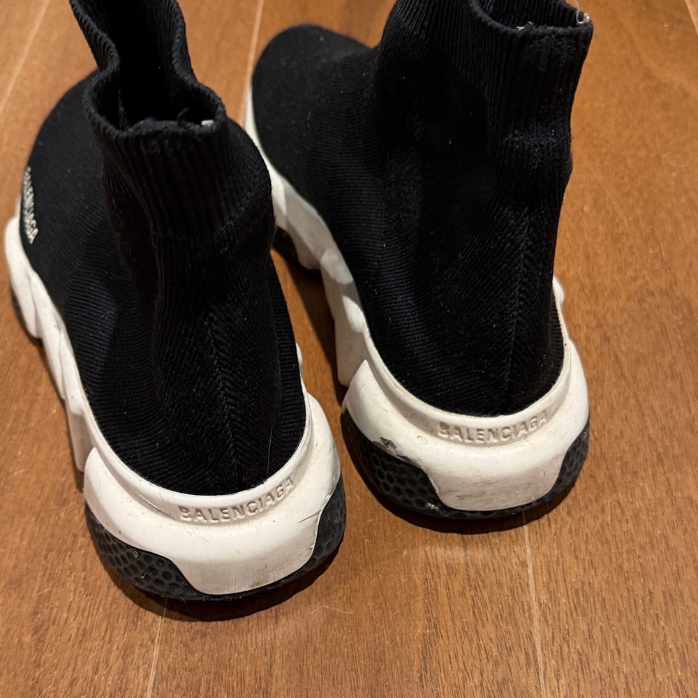 Authentic Balenciaga Black and White Sock Sneakers - Picture 3 of 4